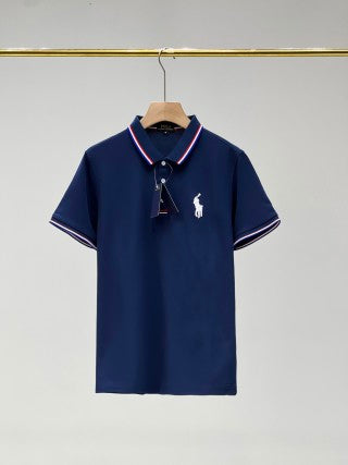 Ralph Lauren Contrast Stripe Trim Piqué Polo Shirt