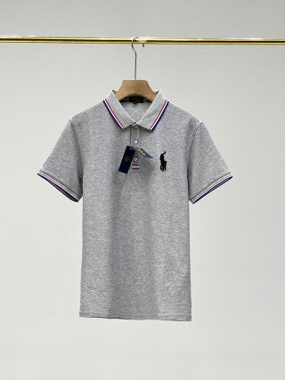 Ralph Lauren Contrast Stripe Trim Piqué Polo Shirt