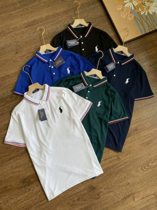 Ralph Lauren Contrast Collar Piqué Polo Shirt
