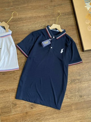 Ralph Lauren Contrast Collar Piqué Polo Shirt