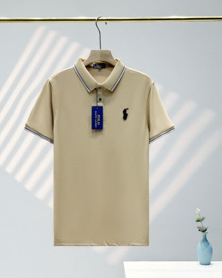 Ralph Lauren Tipped Trim 64s Cotton Mesh Polo Shirt