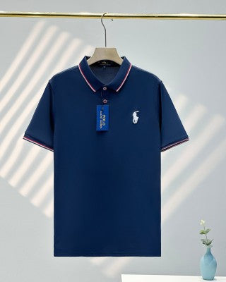 Ralph Lauren Tipped Trim 64s Cotton Mesh Polo Shirt