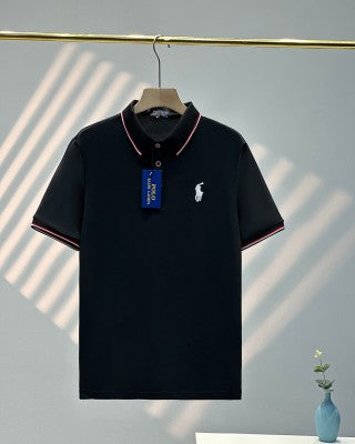 Ralph Lauren Tipped Trim 64s Cotton Mesh Polo Shirt