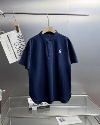 Ralph Lauren Linen Henley Collar Polo Shirt