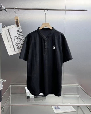 Ralph Lauren Linen Henley Collar Polo Shirt