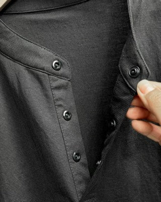 Ralph Lauren Linen Henley Collar Polo Shirt