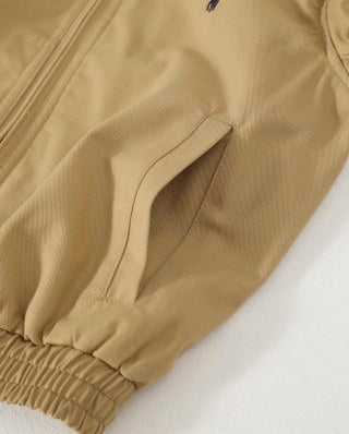 Ralph Lauren Outerwear Washed Twill Cropped Zip Jacket