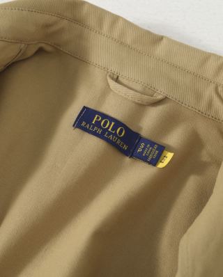 Ralph Lauren Outerwear Washed Twill Cropped Zip Jacket