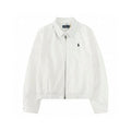 Ralph Lauren Outerwear Washed Twill Cropped Zip Jacket