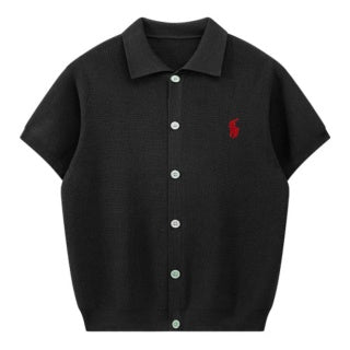 Ralph Lauren Waffle Knit Button Front Polo Shirt