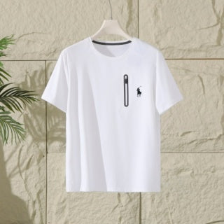 Ralph Lauren T-shirt Zip Pocket Pony Logo Crew Neck Tee