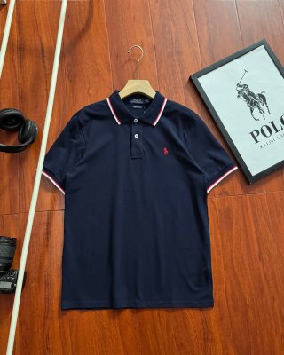 Ralph Lauren Contrast Stripe Cotton Piqué Polo Shirt