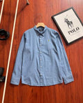 Ralph Lauren Shirt Lightweight Washed Tencel Denim Long Sleeve