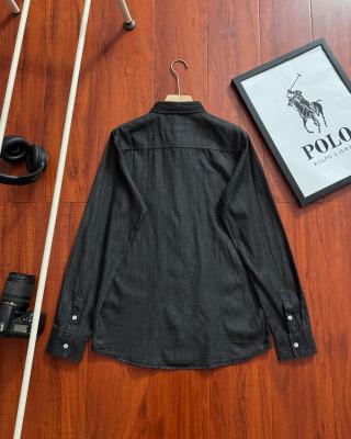 Ralph Lauren Shirt Lightweight Washed Tencel Denim Long Sleeve