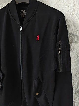 Ralph Lauren Outerwear Ribbed Bomber Zip Jacket