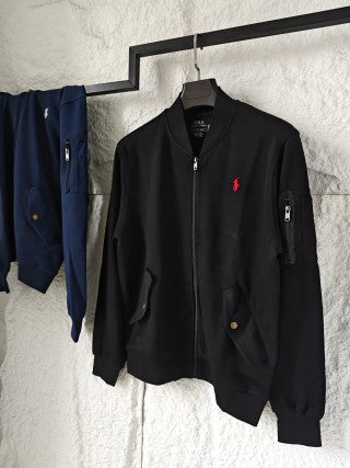 Ralph Lauren Outerwear Ribbed Bomber Zip Jacket