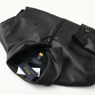 Ralph Lauren Outerwear PU Leather Zip Jacket