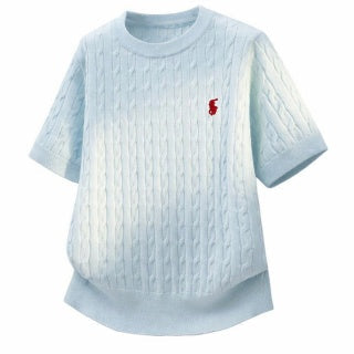 Ralph Lauren T-shirt Cable Knit Short Sleeve Crewneck Tee