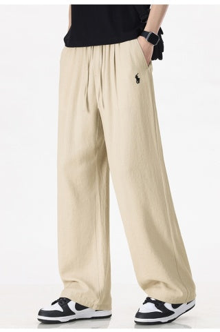 Ralph Lauren Pants Lyocell Linen Blend Straight Leg Trousers
