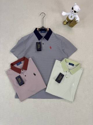 Ralph Lauren Fine Stripe Contrast Collar Polo Shirt