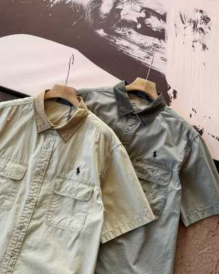 Ralph Lauren Shirt Short Sleeve Double-Pocket Cotton Shirt