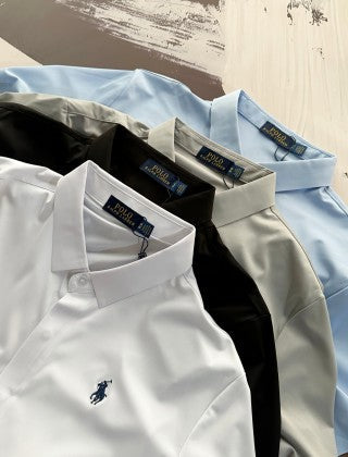 Ralph Lauren Shirt Solid Short Sleeve Button-Up Shirt