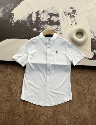 Ralph Lauren Shirt Solid Short Sleeve Button-Up Shirt