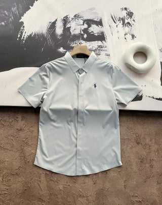 Ralph Lauren Shirt Solid Short Sleeve Button-Up Shirt