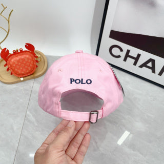 Ralph Lauren Hat Soft Pink Navy Pony Curved-Brim Baseball Cap