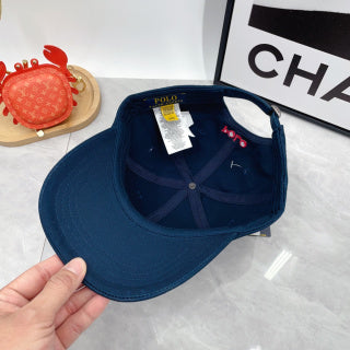 Ralph Lauren Hat Deep Navy Red Pony Curved-Brim Baseball Cap