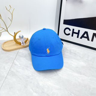 Ralph Lauren Hat Azure Blue Yellow Pony Classic Baseball Cap