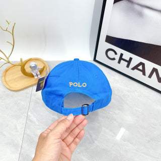 Ralph Lauren Hat Azure Blue Yellow Pony Classic Baseball Cap