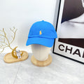 Ralph Lauren Hat Azure Blue Yellow Pony Classic Baseball Cap