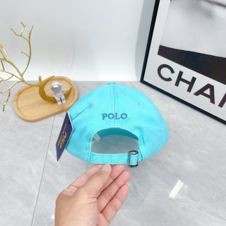 Ralph Lauren Hat Aqua Blue Tonal Pony Everyday Baseball Cap