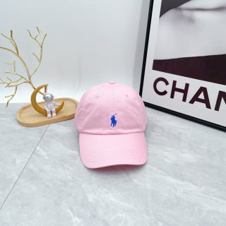 Ralph Lauren Hat Light Pink Royal Blue Pony Baseball Cap