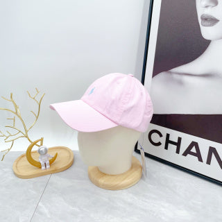 Ralph Lauren Hat Blush Pink Aqua Pony Curved Brim Baseball Cap