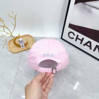 Ralph Lauren Hat Blush Pink Aqua Pony Curved Brim Baseball Cap