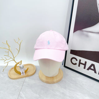 Ralph Lauren Hat Blush Pink Aqua Pony Curved Brim Baseball Cap