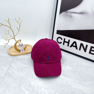 Ralph Lauren Hat Fuchsia Blue Pony Curved-Brim Baseball Cap