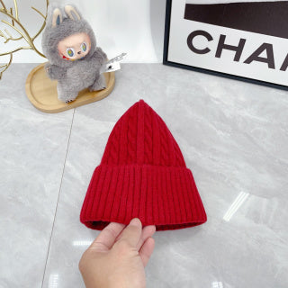 Ralph Lauren Hat Crimson Red Navy Pony Cable Rib Beanie