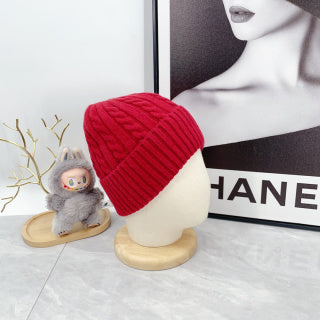 Ralph Lauren Hat Crimson Red Navy Pony Cable Rib Beanie