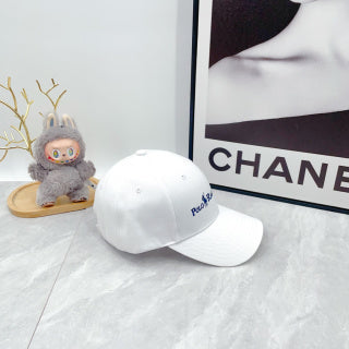 Ralph Lauren Hat White Blue Wordmark Embroidered Baseball Cap
