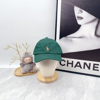Ralph Lauren Hat Classic Green Baseball Cap with Front Polo Bear Embroidery