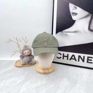 Ralph Lauren Hat Muted Olive Baseball Cap with Front Polo Bear Embroidery