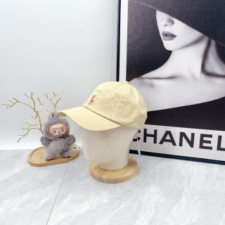 Ralph Lauren Hat Pale Butter Baseball Cap with Front Polo Bear Embroidery