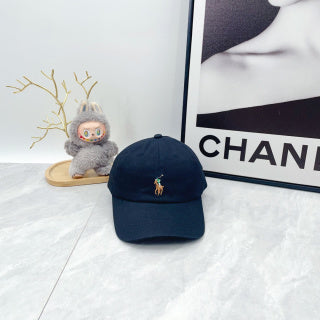 Ralph Lauren Hat Dark Navy Baseball Cap with Front Polo Bear Embroidery