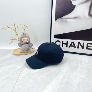 Ralph Lauren Hat Dark Navy Baseball Cap with Front Polo Bear Embroidery