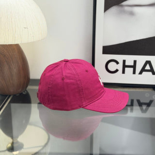 Ralph Lauren Hat Magenta Pink Baseball Cap with White Pony Embroidery