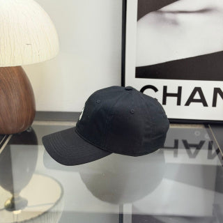 Ralph Lauren Hat Classic Black Curved-Brim Baseball Cap with White Pony Embroidery