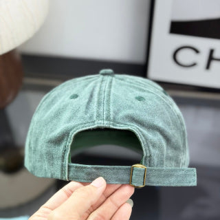 Ralph Lauren Hat Washed Sage Green Baseball Cap with White Pony Embroidery